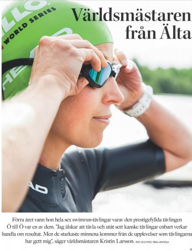 NACKA Magasine article featuring Kristin Larsson as world champion from Älta